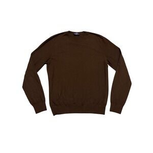 Ralph Lauren Purple Label 100% Cashmere Sweater Brown Italy Made USA Show Sample